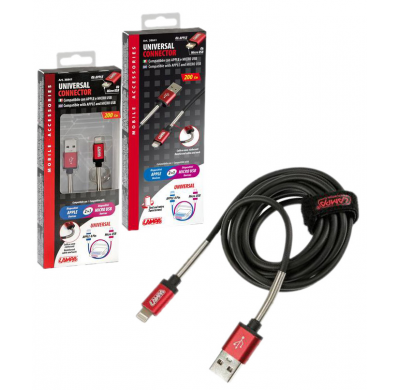 Cable Universal Usb Y Micro Usb/Apple 8 Pin 200 Cm