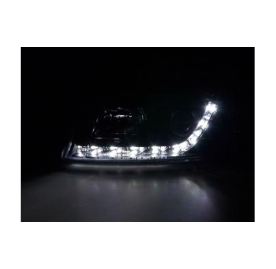 Faros Delanteros Luz Diurna Set Luz Diurna Audi A4 Modelo 8e  01-04 Negro Fk Automotive