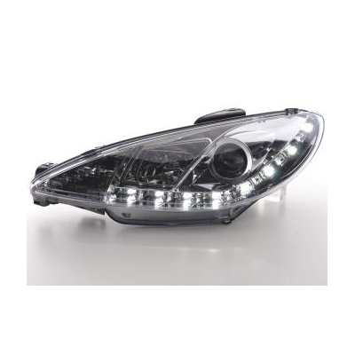 Faros Delanteros Luz Diurna Set Luz Diurna Peugeot 206 Modelo S16  98- Cromado Fk Automotive