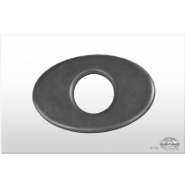 plate for tail pipe oval 129x106mm - hole: 63,5mm