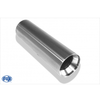 Cola de escape para soldar 22 &amp;#216; 90 mm / lenght: 300 mm - round / sharp-edged / straight / with polished absorber