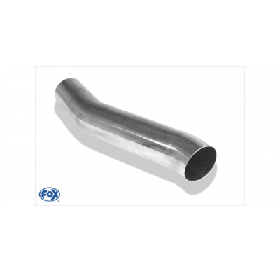 Cola de escape para soldar 23 &#216; 55 mm / lenght: 350 mm - round / sharp-edged / S-pipe / without absorber