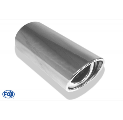 Cola de escape para soldar 33 140x90m / lenght: 300 mm - oval / rolled / 15° slant / with absorber