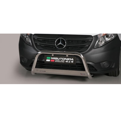 Defensa Delantera Acero Inox Mercedes Vito/Viano 15> - Diametro 63mm - Homologacion Ce