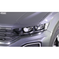 RDX Pestañas de faros para VW T-Roc A1 (2017-2021) Light Brows Conjunto para ambos lados. Fabricado en plástico PUR/ABS. Incluye