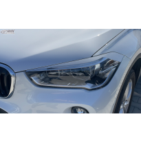 RDX Pestañas de faros para BMW X1 F84 2015-2019 Light Brows Conjunto para ambos lados. Fabricado en plástico PUR/ABS. Incluye ho
