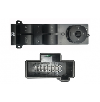 Ford Focus/C-Max 04-*Interruptor Puerta Delantero  Izq + Esp(4 Botones) 14pin