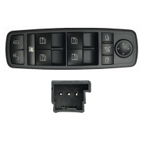 Mercedes B W245 05-*Interruptor Puerta Delantero  Izq+retrovisor Abatible Electricamente(Negro)(4 Botones)3 Pin