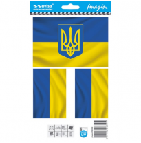 Auto Tattoo Sticker Ucrania/ banderas - 12,7x8,5cm