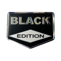 Emblema / Logotipo De Aluminio - Black Edition - 8x6,2cm