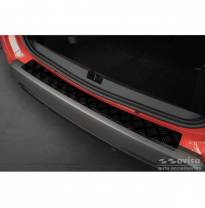 Protector de parachoques trasero de aluminio negro mate adecuado para Dacia Duster II 2018-2021 y FL 2021- &#039;Riffled Plate&#039;.