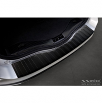 Protector de parachoques trasero de acero inoxidable negro mate adecuado para Ford Mondeo V Wagon 2014- &#039;Ribs&#039;