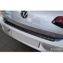 Protector De Parachoques Trasero De Acero Inoxidable Negro Valido Para Volkswagen Passat Sedan 2014-2019 Y Fl 2019- &#039;Ribs&#039;