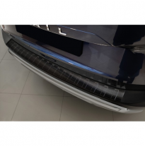 Protector de parachoques trasero en acero inoxidable negro para Nissan X-Trail IV (T33) 2021- &#039;Ribs&#039;.