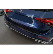 Protector de paragolpes trasero de acero inoxidable negro apto para Mercedes Clase C AMG Estate S206 2021- &#039;Ribs&#039; AVISA