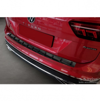 Protector De Parachoques Trasero De Acero Inoxidable Negro Para Volkswagen Tiguan Ii 2016-2020 Y Facelift 2020- &#039;Strong Edition&#039;