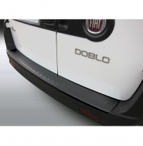 Protector parachoques trasero en ABS apto para Fiat Doblo &amp; Opel Combo 12/2014- Negro brillo RGM