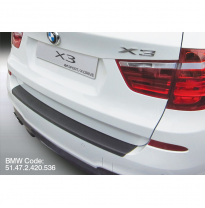 Protector de paragolpes trasero en ABS apto para BMW X3 F25 2014-2017 &#039;M-Sport&#039; Negro brillo RGM