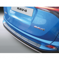 Protector de paragolpes trasero en ABS apto para Toyota RAV-4 2016-2018 Negro brillo RGM