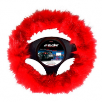 Simoni Racing Funda Para Volante Fluffy Fur - 37-39cm - Rojo