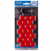 Juego Universal Cubre Tornillos - Tuercas - Rojo Synthetic Material - 19mm - Juego De 20+1 Piezas