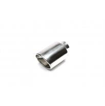 TA Technix tubo de escape acero inox universal 100 x 110mm ovalado / embridado / biselado, longitud: 172mm conexión: 66mm, paso: