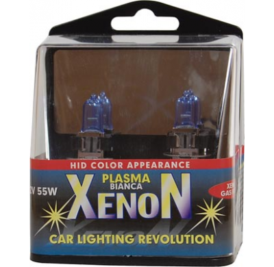 Kit Lamparas Tipo Xenon H3 55 W. Casquillo Pk22s, 50% + De Luz, Iluminacion Azul Mas Brillante, Especial Para Opticas Plasticas,