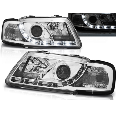 Faros Delanteros Luz Diurna Audi A3 8l 08.96-08.00 Tru Drl Ece-R87 Cromado