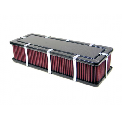 Air Box; Universal Blank, Black, 100mm K&n-Filter