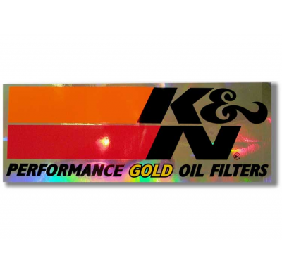 Decal; Perf Gld Oil Fltr,12-3/16" X 4-1/2" K&n-Filter