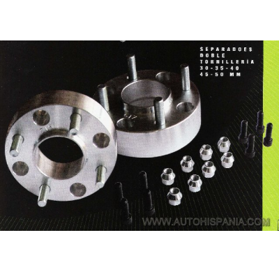 Fiat - Fiat Ulysse  Diametro Buje  58,1  Pcd  598  Anchura  40mm   -   Separadores Doble Centraje Y Doble Tornilleria, En Alumin