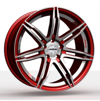 Llanta Asa Wheels Gt2 Red Machined Face + Undercut 8.0x17