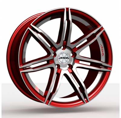 Llanta Asa Wheels Gt2 Red Machined Face + Undercut 8.5x18
