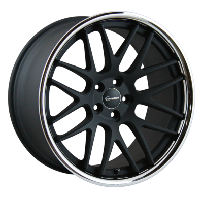 Llanta Emotion Wheels Concave Black Matt Inox 8,5x20 5 Tornillos