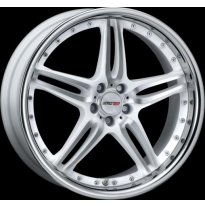 Llanta Motec Wheels Pantera White Stainless Lip 8,5jx18&quot; - Peso 11,3-12,8