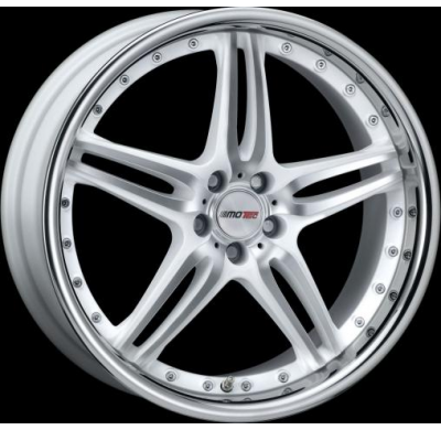 Llanta Motec Wheels Pantera White Stainless Lip 8,5jx19" - Peso 12,1-13,4