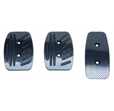 Pedales Precurved Look Carbon Pedal Set With Rubber Anti-Slip Inserts.