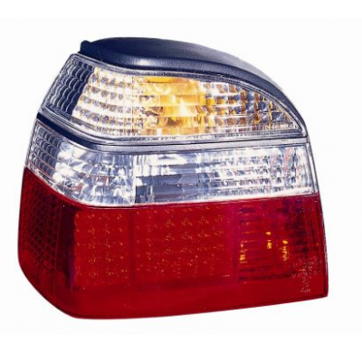 Piloto Trasero Crystal Red/Clear Led Jcp Volkswagen Golf 3 91/96 3/5drs