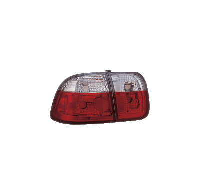Pilotos Traseros Al Ho Civic 4drs 96- Red/Clear