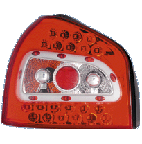 Pilotos Traseros Au A3 9/96-6/03 Led Red/Clear