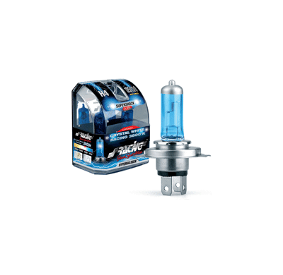 Simoni Racing Bombilla Halogena H4 (3800k) 'Crystal White Racing' Ice White. 12v/55w, Set 2 Piezas