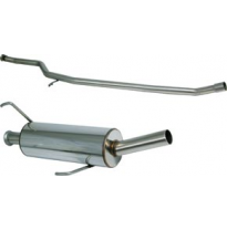 Tubo Intermedio + Escape Trasero Peugeot 206 2.0 16v Gr. N &lt;Br&gt; ø 50  Mp for Catalytic Converter Replacement + Rm Powersprint