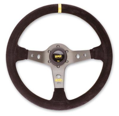 Volantes Corsica: Dished Steering Wheel With 3 Black Anodized Aluminium Spokes. Supplied With Horn Button. Diameter: 350 Mm. Han