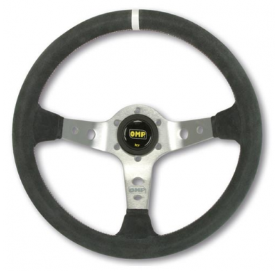 Volantes Corsica: Dished Steering Wheel With 3 Black Anodized Aluminium Spokes. Supplied With Horn Button. Diameter: 350 Mm. Han