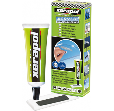 Xerapol Acrylic Scratch Remover (50g Polish/1 Cloth/2 Sandpaper)