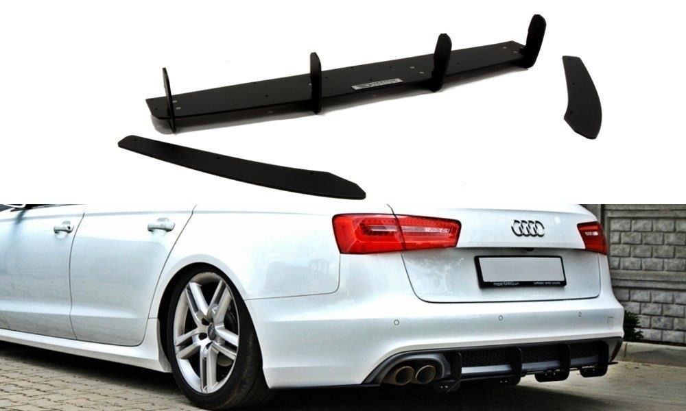 Audi A6 C7 SLine Avant (2.0 Tdi) Difusor Trasero & Spoiler Traseros Laterales Plastico Abs
