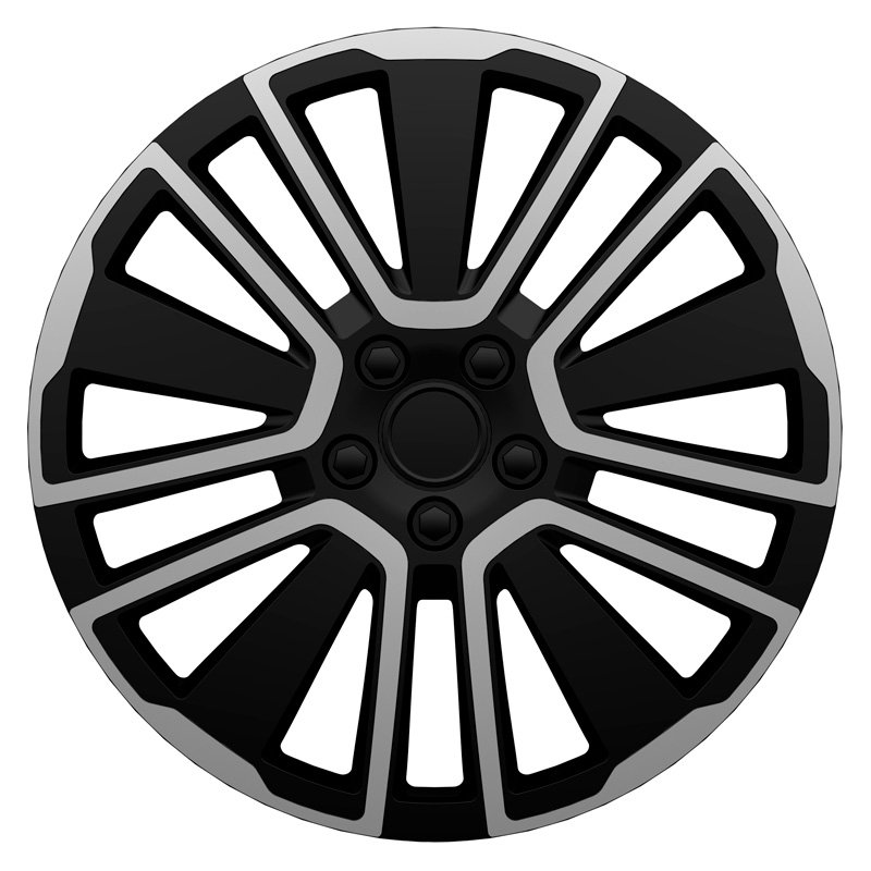 AUTO-STYLE Missouri - Juego de tapacubos (14 pulgadas), color cromado/negro