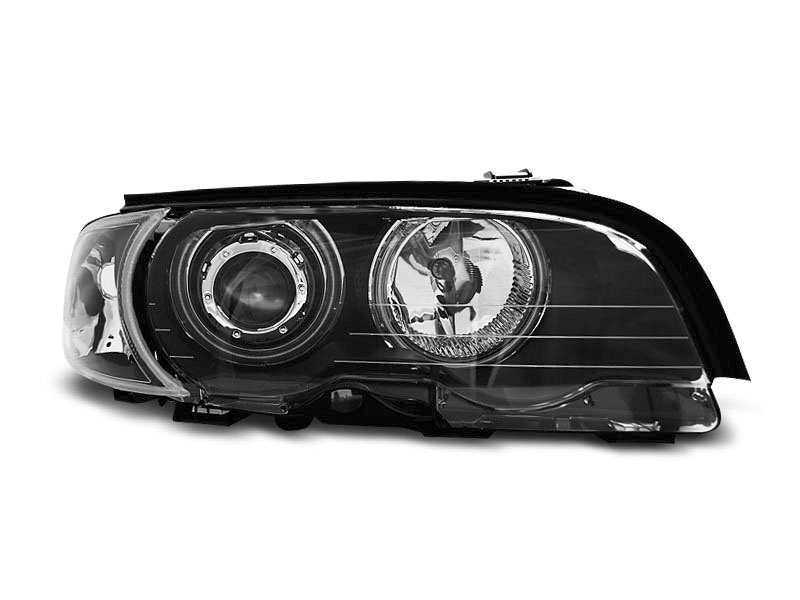 Faros Angel eyes para frentes de BMW E46 sedan fase 2 cromo