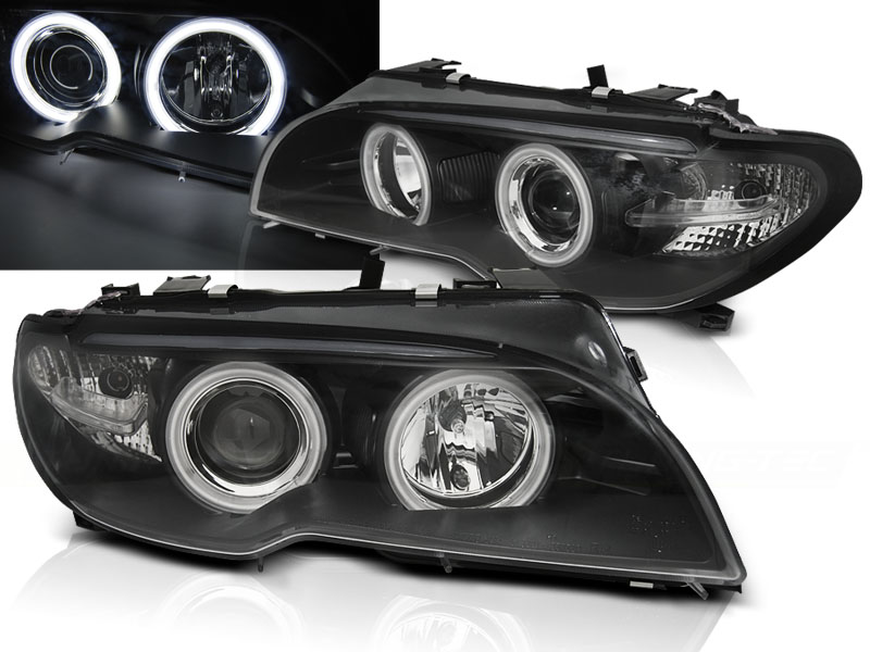 FAROS DELANTEROS OJOS DE ANGEL PARA BMW SERIE 3 E46 / COUPE / CABRIO - AMP  Motorsport