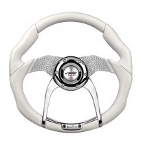 09 Volante Simoni Torque Sparkling Piel Blanc